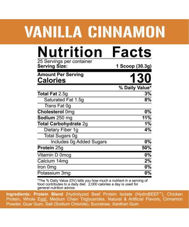 5% Nutrition Shake Time | 26G Animal-Based Protein Drink | Grass-Fed Beef, Chicken, Whole Egg | No Sugar, Dairy, or Soy (Vanilla Cinnamon) - Buy Online on GoSupps.com