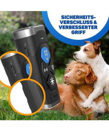 Vulpes Goods Anti Bark Device - Ultrasonic Dog Trainer with LED & 10m Range | Stop Barking Safely - Buy Online on GoSupps.com