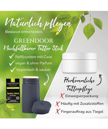 GREENDOOR Kit de soin de tatouage 34 g syst me de recharge avec tui v g talien test dermatologiquement gaine en ABS indestructible anthracite - Buy Online on GoSupps.com