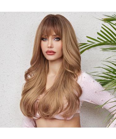 Ombre Brown Curly Wigs for Women - Heat-Resistant Synthetic Haircube Ponytail Wig for Daily Use - Buy Online on GoSupps.com