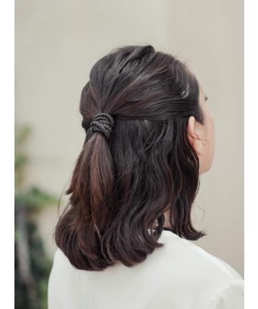 Kitsch 8 Piece Elastic Hair Ties for Women - Black Hair Bands for Ponytails - Thick & Thin Hair Elastics - Holiday Gift Accessories for Girls - Buy Online on GoSupps.com