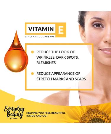 100% Pure Vitamin E Oil for Scars - D-Alpha Tocopherol 2oz | Natural Wheat Germ Oil for Skin, Hair & DIY Cosmetics - Buy Online on GoSupps.com