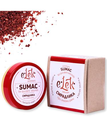 ELEK Bio Sumach Ointment 20 ml - Anti Acne and Pimples Skin Care - Protects Skin in Winter - Natural Cream with Beeswax Tea Tree Oil Olive Oil Coconut Oil - Face Cream and Hand Cream - Skincare