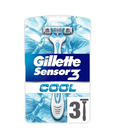 Gillette Sensor3 Cool Pack 3 Disposable Razors/3 Blades for Men