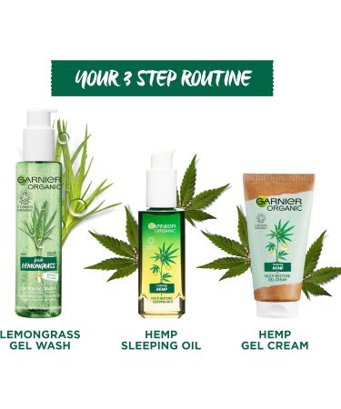 Garnier Organic Hemp Multi-Restore Gel Cream 50 ml Soothing & Hydrating Moisturiser for Stressed & Sensitive Skin Enriched with Vitamin E & Organic Hemp Seed Oil Day Cream - Buy Online on GoSupps.com