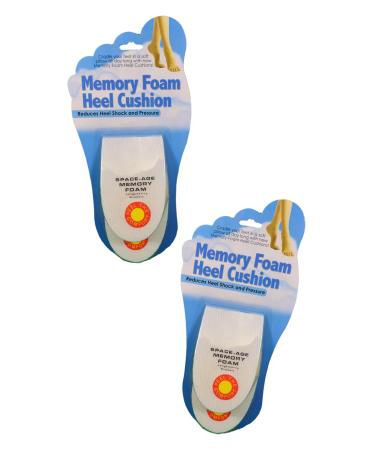 Set of 4 (2pairs) Memory Foam Heel Cushion Shoe Insert Comfort Relief