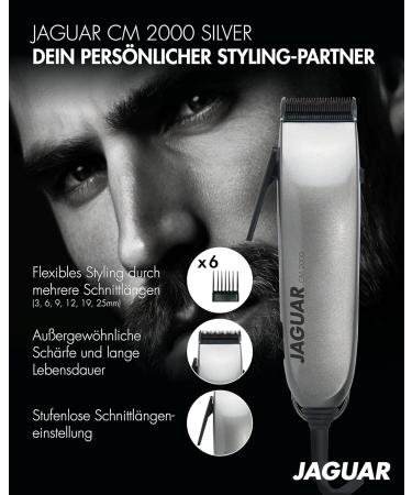 Jaguar Hair Clipper CM 2000 Silver | Professional Hair Clipper for Mains Operation incl. Attachment Comb Set & Quick-fit System | from The Professional for You - Buy Online on GoSupps.com
