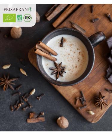 FRISAFRAN | Th noir Chai en vrac Bio 100g | Antioxydant | nergisant | Anti inflammatoire | d tox | d caf in | naturel | sans additifs | th aux pices | M lange instantan de poudre de th chai Chai 100g - Buy Online on GoSupps.com