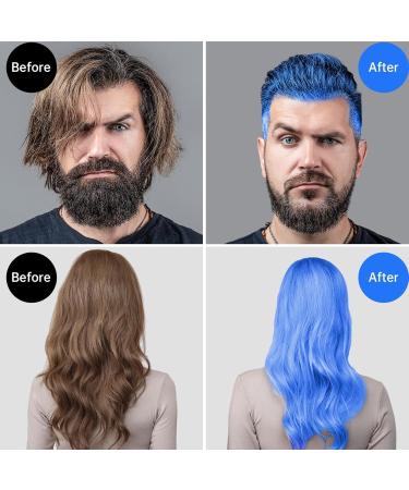 Temporary Hair Clay Color - 2PCS Washable Pomade for Kids & Adults | Strong Hold Dye Wax for Parties Cosplay & Birthdays (Gray & Blue - Buy Online on GoSupps.com