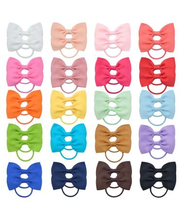 40pcs baby girls hair loops hair tie big grain band elastic hair rubber band ponytail holder hair jewelry for children toddlers