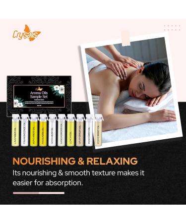 Premium Crysalis Massage Oils - Lavender Frankincense Bergamot Mandarin Geranium Sandalwood Lemon Grapefruit Rosemary & Peppermint - Perfect for Massage Aromatherapy & Diffusers - International Shipping Available - Buy Online on GoSupps.com