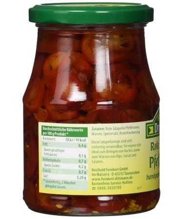 Buy Feinkost Dittmann Red Jalape o Peppers in Rings - 6 x 335g Jar | International Shipping - Buy Online on GoSupps.com