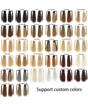 Ponytail Extensions 22/32 inch Synthetic Natural Hairpiece Headwear Hair Brown Grey Long Curly Ponytail Wrap Around Ponytail Clip in Hair Extensions for Women(Color:8 Size:22inches) 22inches 8 - Buy Online on GoSupps.com