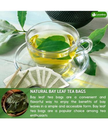 Lavendium Premium 40 Bay Leaf Tea Bags 100% Natural & Pure from Bay Leaves. Loose Leaf Bay Herbal Tea. Bay Leaf Tea. No Sugar No Caffeine No Gluten Vegan. - Buy Online on GoSupps.com