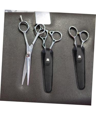 Beavorty 6-Part Professional Hairdressing Scissors Covers - Portable Leather Travel Bags - Safety & Style for Eyebrow Grooming - Set of 3 Black 15x4.2cm - Buy Online on GoSupps.com
