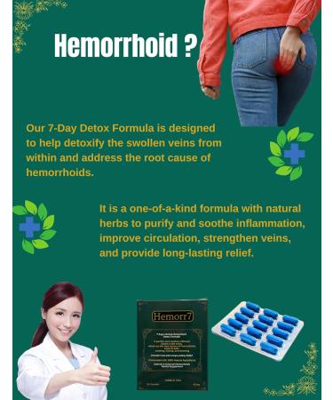 7 Days Hemorrhoid Detox Formula - Herbal Remedies for Lasting Relief from Hemorrhoids - Buy Online on GoSupps.com