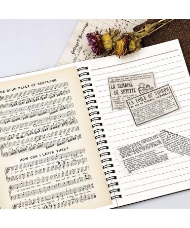 240PCS Vintage Handmade Scrapbook Paper Set for DIY Craft Decoration | BILLIOTEAM Junk Journal Pages - Mathematics, Magazine, Newspaper, Sheet Music - 5.51 x 7.87 inches - Buy Online on GoSupps.com