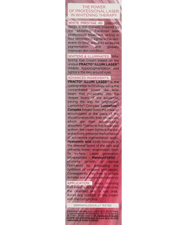 EVELINE WHITE PRESTIGE 4D Active Whitening Eye Cream 20 ml - Brighten & Revitalize Eyes Globally - Buy Online on GoSupps.com