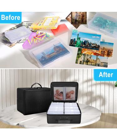 ENGPOW Fireproof Photo Storage Box | 16 Inner 4 x 6 Photo Case | Lockable Organizer for Valuables | Portable & Collapsible Container with Handle - Buy Online on GoSupps.com