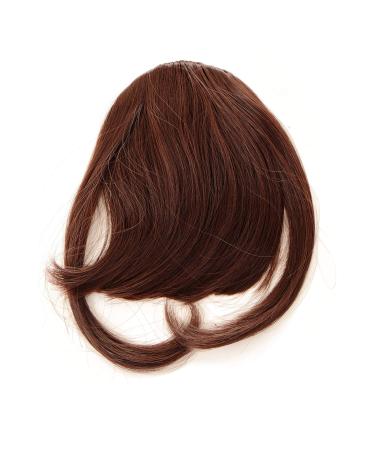 WIG ME UP - YZF-W1030-33 Clip-In Bangs Hair Insert Long Strands on the Side Mahogany Rust Brown Brown Chestnut (33)