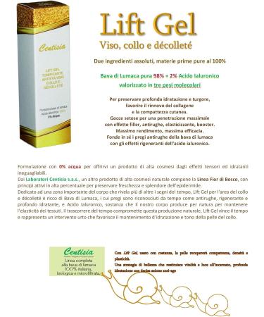  Centisia Lift Gel with 100% Snail Slime and 100% Pure Hyaluronic Acid - Anti-aging face serum plumping and regenerating effect - Formula without added water - 30 ml - Buy Online on GoSupps.com