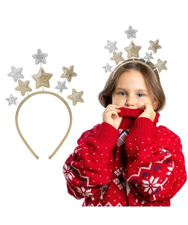 WLLHYF Glitter Star Headband - Valentines Day Gift for Women, Kids, Adults - Gold Hair Accessory for Holiday Party - Buy Online on GoSupps.com