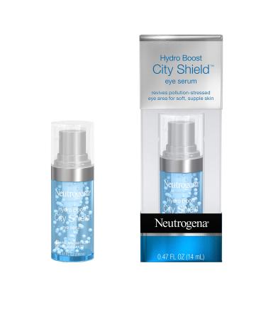 Neutrogena Hydro Boost City Shield Hydrating Eye Serum with Hyaluronic Acid  Antioxidants  and Multivitamin Capsules for Pollution Stressed Skin  Oil-Free and Non-Comedogenic .47 fl. oz