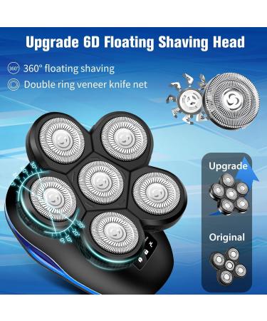 Sakioo Electric Head Shaver for Bald Men - 6 in 1 Waterproof Cordless Razor with LED Display - Ultimate Bald Head Care Kit - Buy Online on GoSupps.com