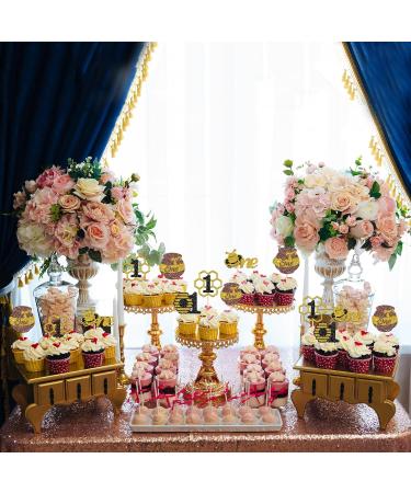 24 PCS Bee One Cupcake Toppers Honeycomb Honey Bee Cupcake Topper Happy 1st Birthday Cake Decoration for Bee Theme Boy Girl Kids First Birthday Baby Shower Anniversary Party Supplies - Buy Online on GoSupps.com