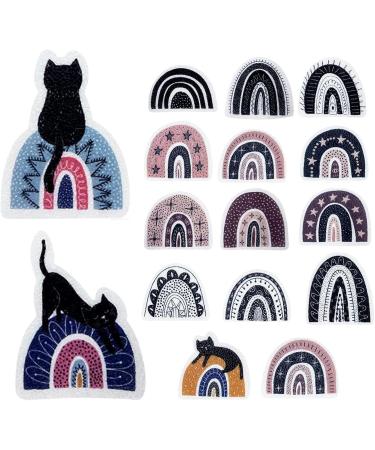 Soothing Stickers - 16 Fidget Textured Strips | Tactile Breathing Toys | Crushed Stone & Rainbow Patterns - Zego - Buy Online on GoSupps.com