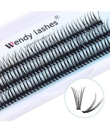 Individual Cluster Lashes C Curl 0.10mm 13mm 120Pcs | Soft 3D Effect DIY Eyelash Extensions - RR-13mm Clusters-YW-0.10-C - Buy Online on GoSupps.com