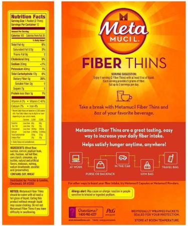 Metamucil FiberThins 24CT Variety Pack - Cinnamon Spice & Chocolate | Psyllium Fiber Bars for Digestive Health Support - Buy Online on GoSupps.com