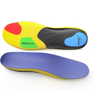 Welnove Insoles for Men - Relief for Plantar Fasciitis Arch Support Orthotics Comfortable Shoe Inserts for Flat Feet & Foot Pain - M Blue M:W 9-10 / M 7-8 - Buy Online on GoSupps.com