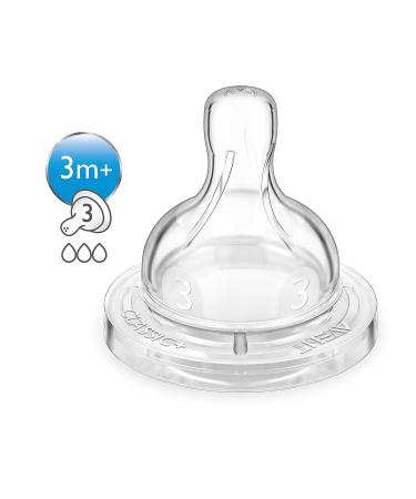 Philips Avent Anti-colic Baby Bottle Medium Flow Nipple 4pk - Flow 3 SCF423/47 - Buy Online on GoSupps.com