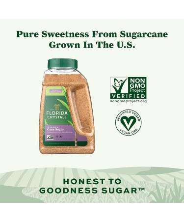 Florida Crystals Turbinado Cane Sugar 44 OZ Jug (Pack of 2) - Premium Sweetener for Baking and Beverages - Buy Online on GoSupps.com