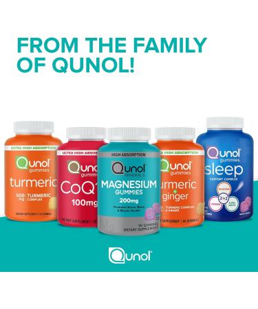 Qunol 200mg Magnesium Citrate Gummies | High Absorption Supplement for Nerve, Bone & Muscle Health | Vegetarian | 90ct - Buy Online on GoSupps.com