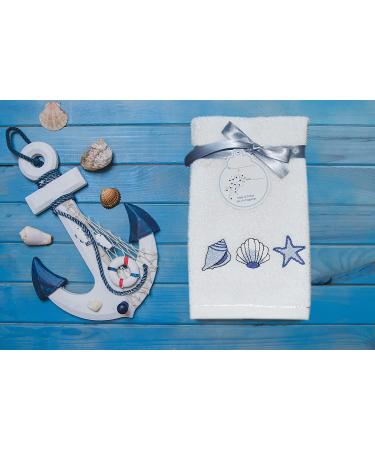 Luxury Ocean Themed Dolphins Fingertip Towels - 6-Piece Set 12x20 Inches - Buy Online on GoSupps.com