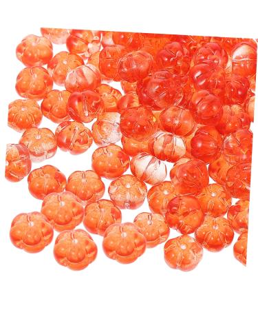 KONTONTY 100pcs Pumpkin Beads Bracelet DIY Supplies Earring Beads Lantern Charm Beads DIY Bead Pumpkin Loose Beads Thanksgiving Earring Making Beads Tibetan Beads Bags Czech Republic Glass