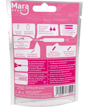 Interdental Brushes Green by Mara Expert | 0.7mm ISO 5 | 84 Pack | Perfect for Braces | Fluoride & Chlorhexidine Mint Coating | Fresh Breath - Buy Online on GoSupps.com