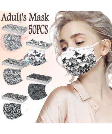 Winfer 50/100 Pack Disposable 3-Layer Colorful Mouth & Nose Masks - Breathable Bandana Scarves for Men & Women - Buy Online on GoSupps.com