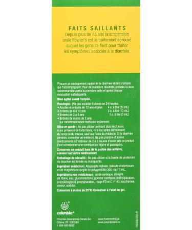 Fowler's Anti-Diarrheal Oral Suspension 250ml - Buy Online on GoSupps.com