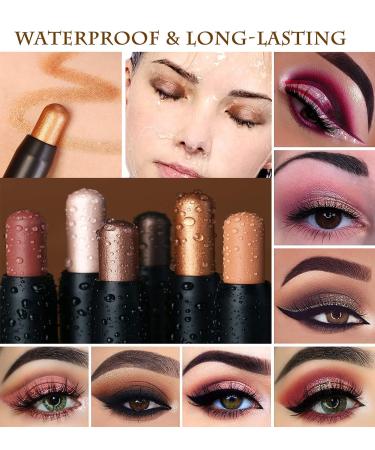 SlZZ Eyeshadow Stick Set - 3 Waterproof Creamy Shades for Smoky Eyes | Light to Dark Brown Eyeshadow Pens - Buy Online on GoSupps.com