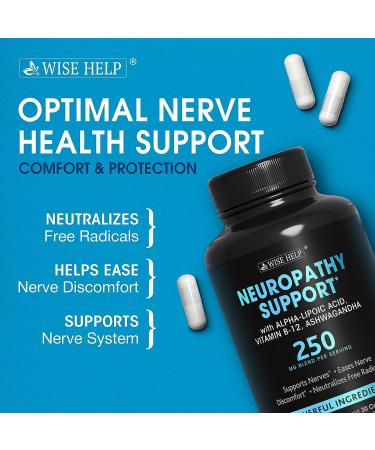 Neuropathy Support | Natural Nerve Discomfort Relief | Made in USA | Antioxidant Formula for Trigeminal Neuralgia & Diabetic Neuropathy | 30 Caps - Buy Online on GoSupps.com