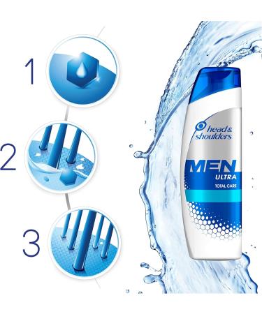 Head & Shoulders Men Ultra Male Care Anti-Dandruff Shampoo For a Clean Scalp With Marine Minerals Pack of 3x250 ml - Buy Online on GoSupps.com