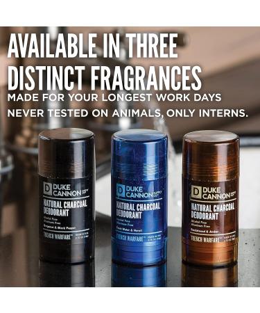 Duke Cannon Supply Co. Trench Warfare Charcoal Deodorant Sandalwood & Amber - 2.75 oz - Buy Online on GoSupps.com