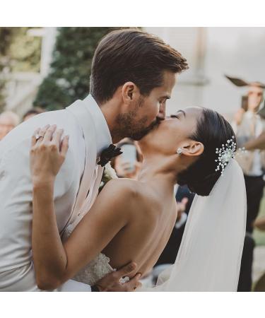 Wedding Hair Accessories Fanvoes Hair Pieces Comb for Brides Bridal - Silver Vintage Headpiece Jewelry Decorations w/Rhinestone Crystal Ivory Pearl for Mother of Bride Bridesmaid Women Flower Girls - Buy Online on GoSupps.com