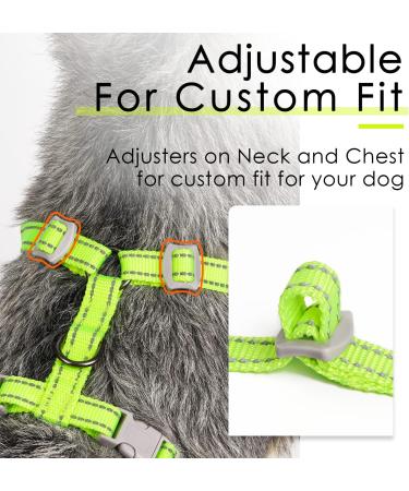 Thinkpet No-Pull Dog Harness Leash Set | Breathable Adjustable Harness for Small Medium & Large Dogs | Padded Reflective Safety Control | Yellow - Buy Online on GoSupps.com