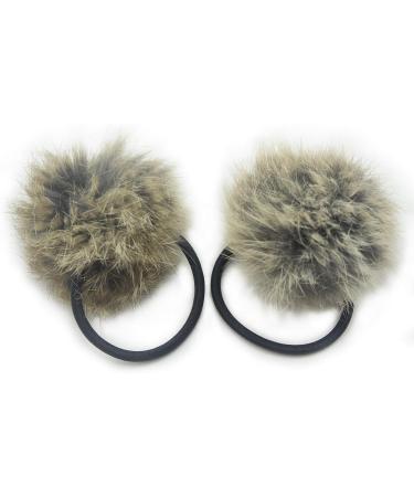 REYIN-CHHN A Pair of Lovely Pom Pom Hair Bands Decorative Pom Poms Band - 2 Inch Pom Pom (Baby Pink) - Buy Online on GoSupps.com