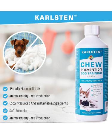 karlsten Chew Deterrent Prevention Training Spray for home & Furniture Protection. Prevent Dogs & Cats from chewing your Home 500 ml spray - Buy Online on GoSupps.com