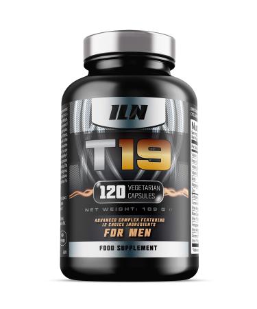 T19 for Men Aged 40+ - with D-Aspartic Acid Fenugreek and Maca - Natural Vitamin Booster for Men - Nutrient Booster (120 Vegetarian Capsules) 120 Count (Pack of 1)